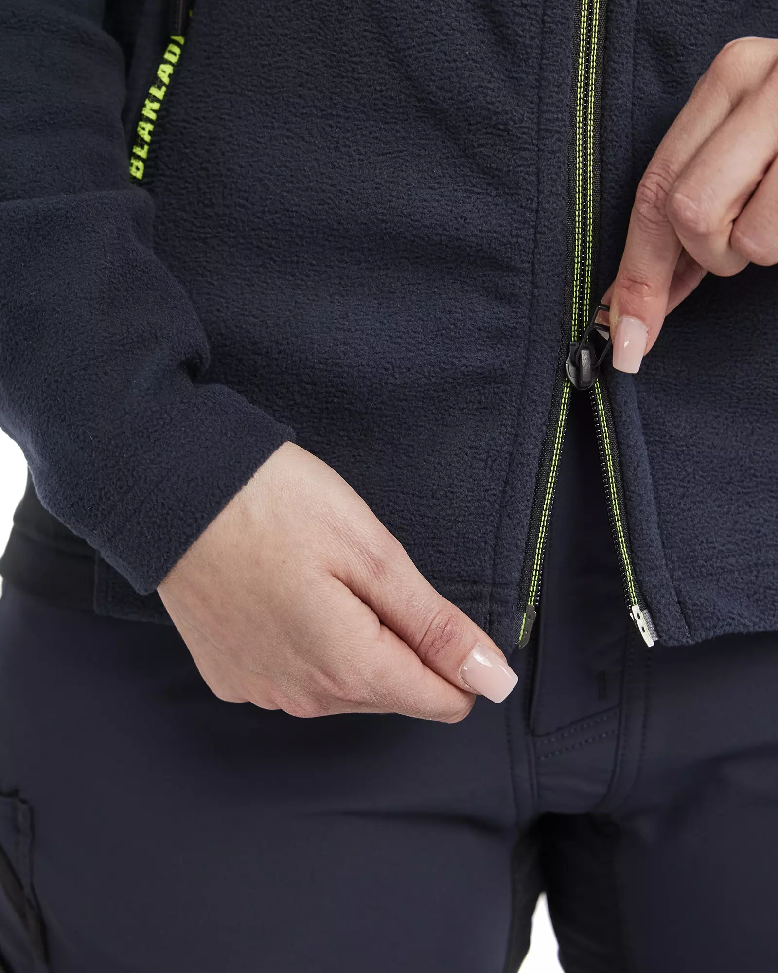 Blaklader 476610108633, Damen Microfleece-Jacke, Dunkel Marineblau/Gelb, image 7