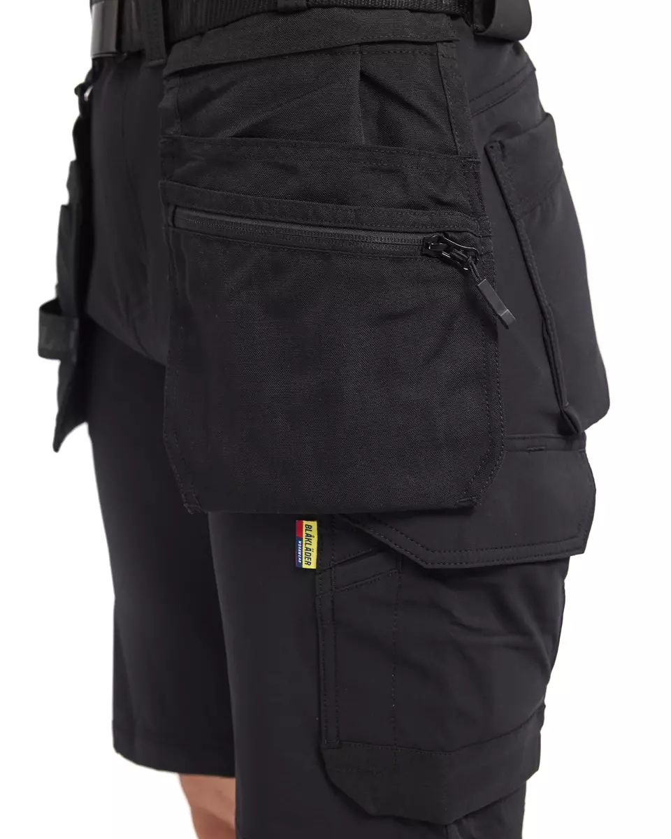 Blaklader 712416459900, Damen 4-Wege Stretch Handwerkershorts, Schwarz, image 7, gallery thumbnail