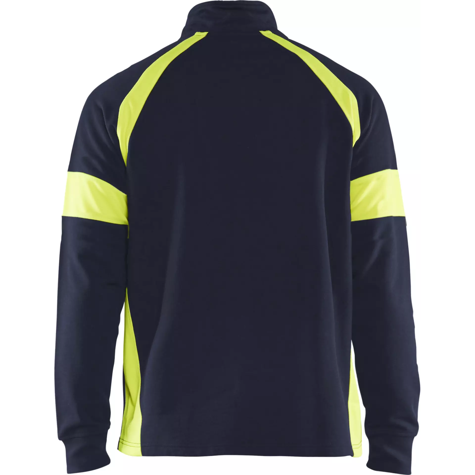 Blaklader 355011588933, Sweatshirt with High Vis Inserts, Navy/ Yellow, image 4
