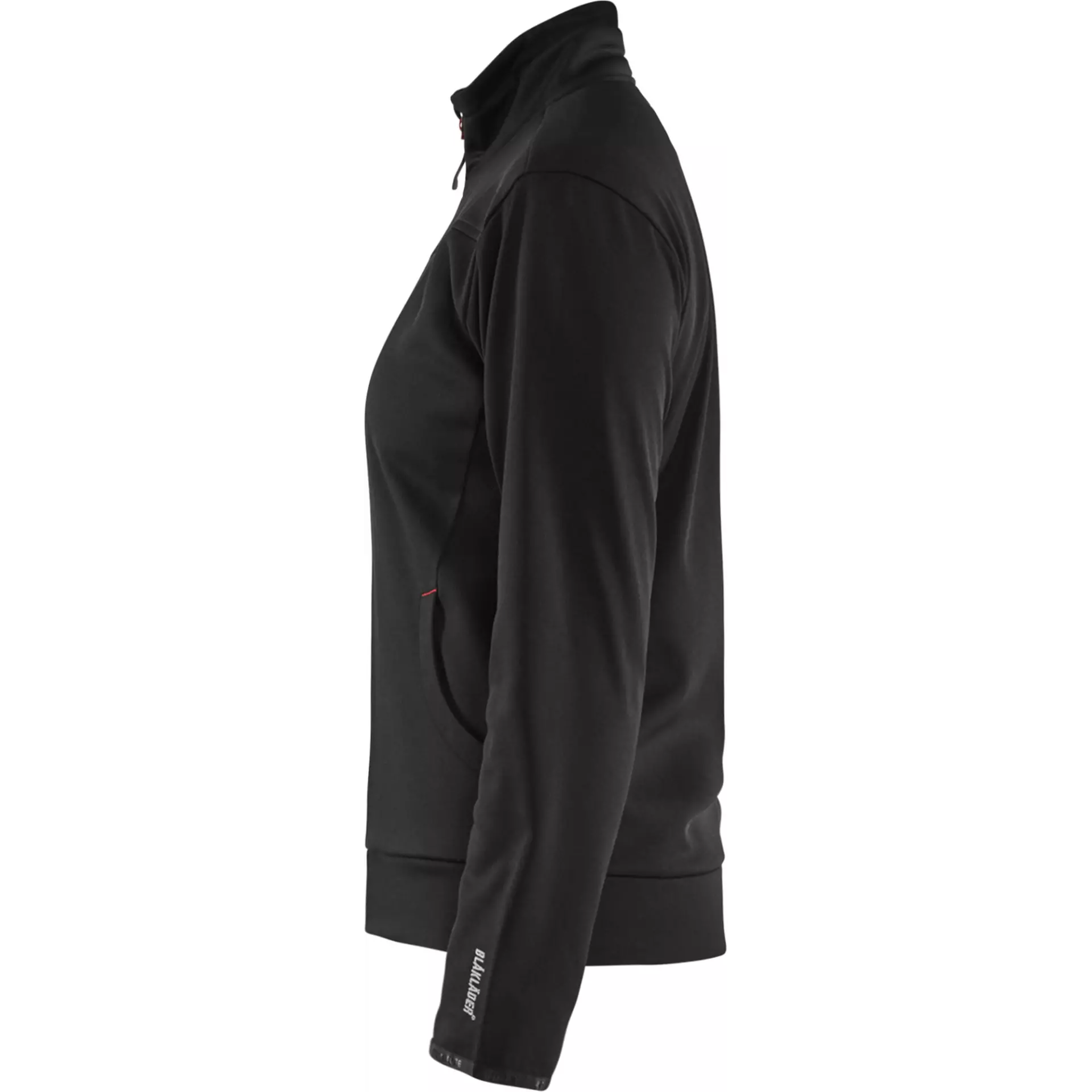 Blåkläder 339425269956, Ladies Zip Sweatshirt, Black/Red, image 3