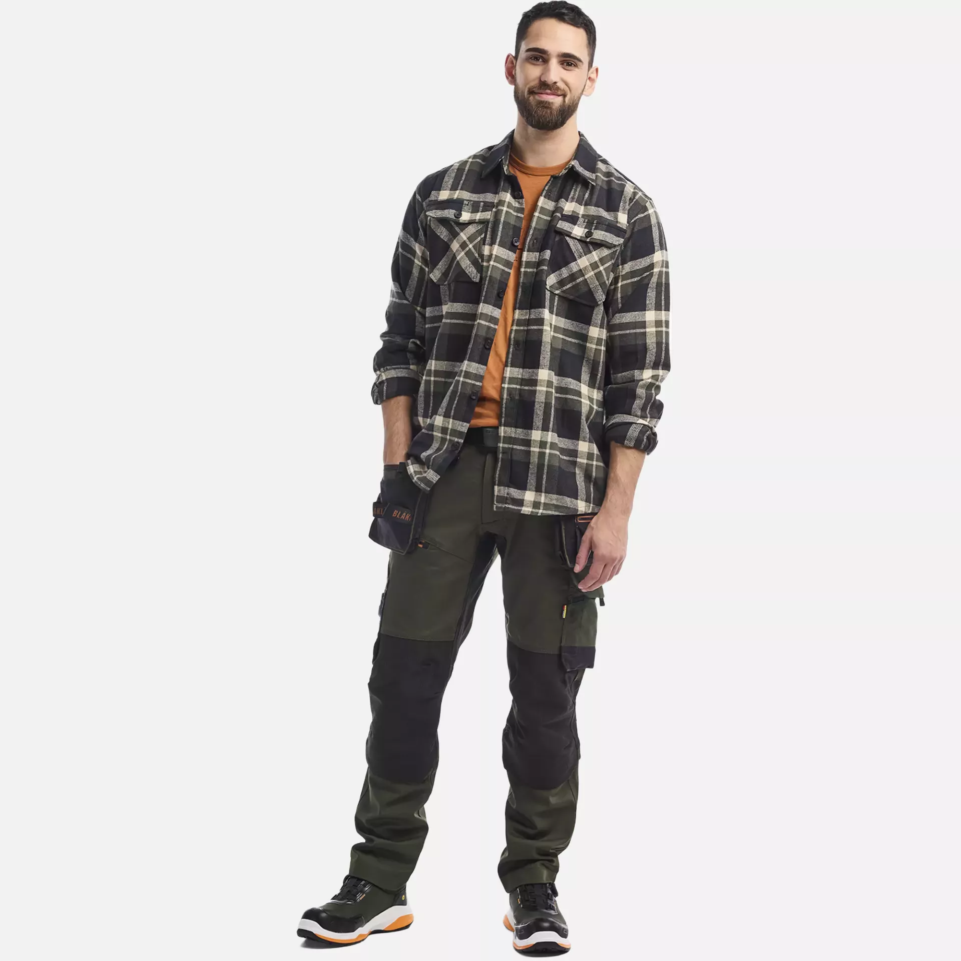 Blaklader 328811684298, Flannel Shirt, Forest Green/Black, image 5