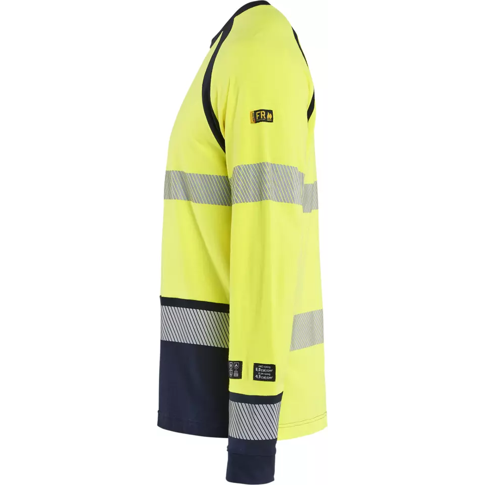 Blaklader 343617373389, Multinorm Long Sleeve T-Shirt, Yellow/Navy Blue, image 3, gallery thumbnail