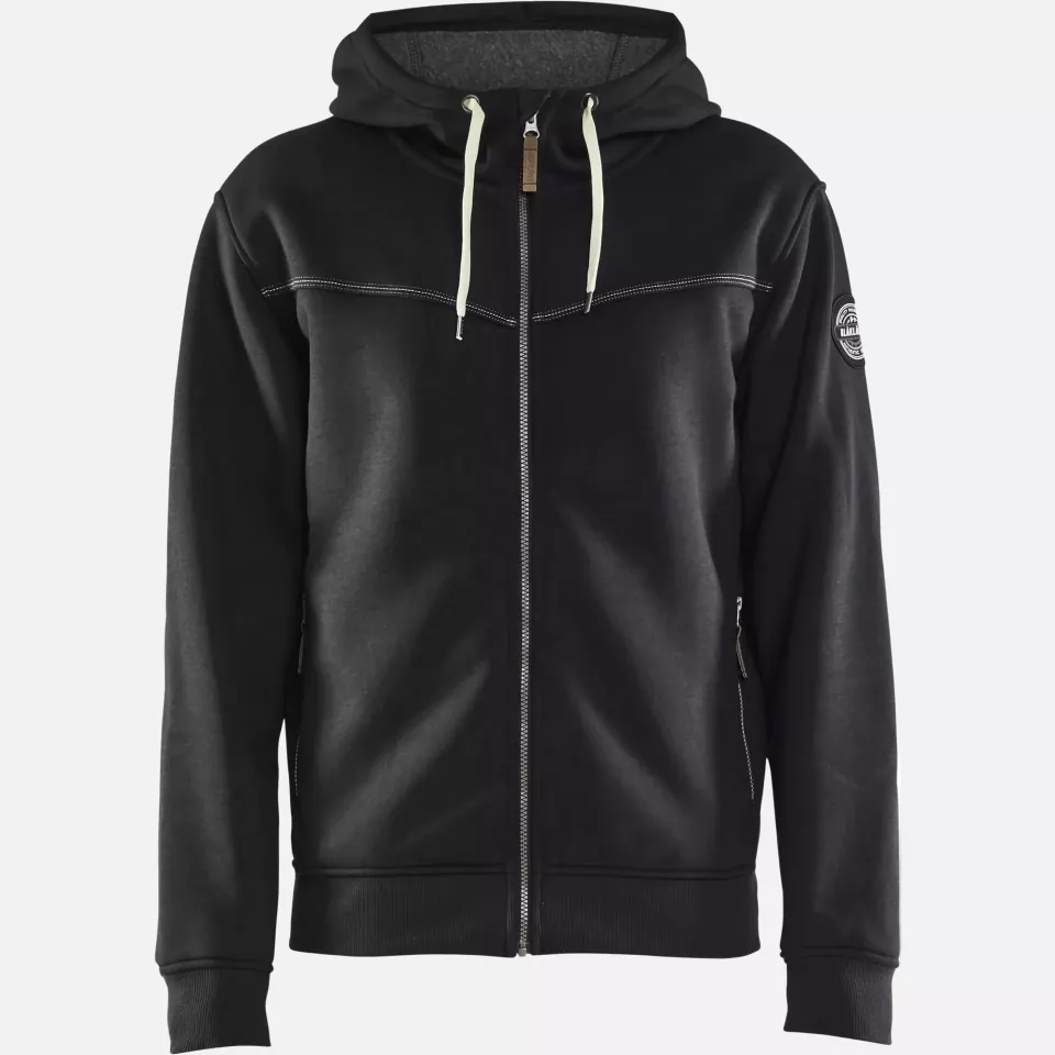 Blaklader 493325149900, Pile Lined Hooded Sweatshirt, Black, image 1, gallery thumbnail