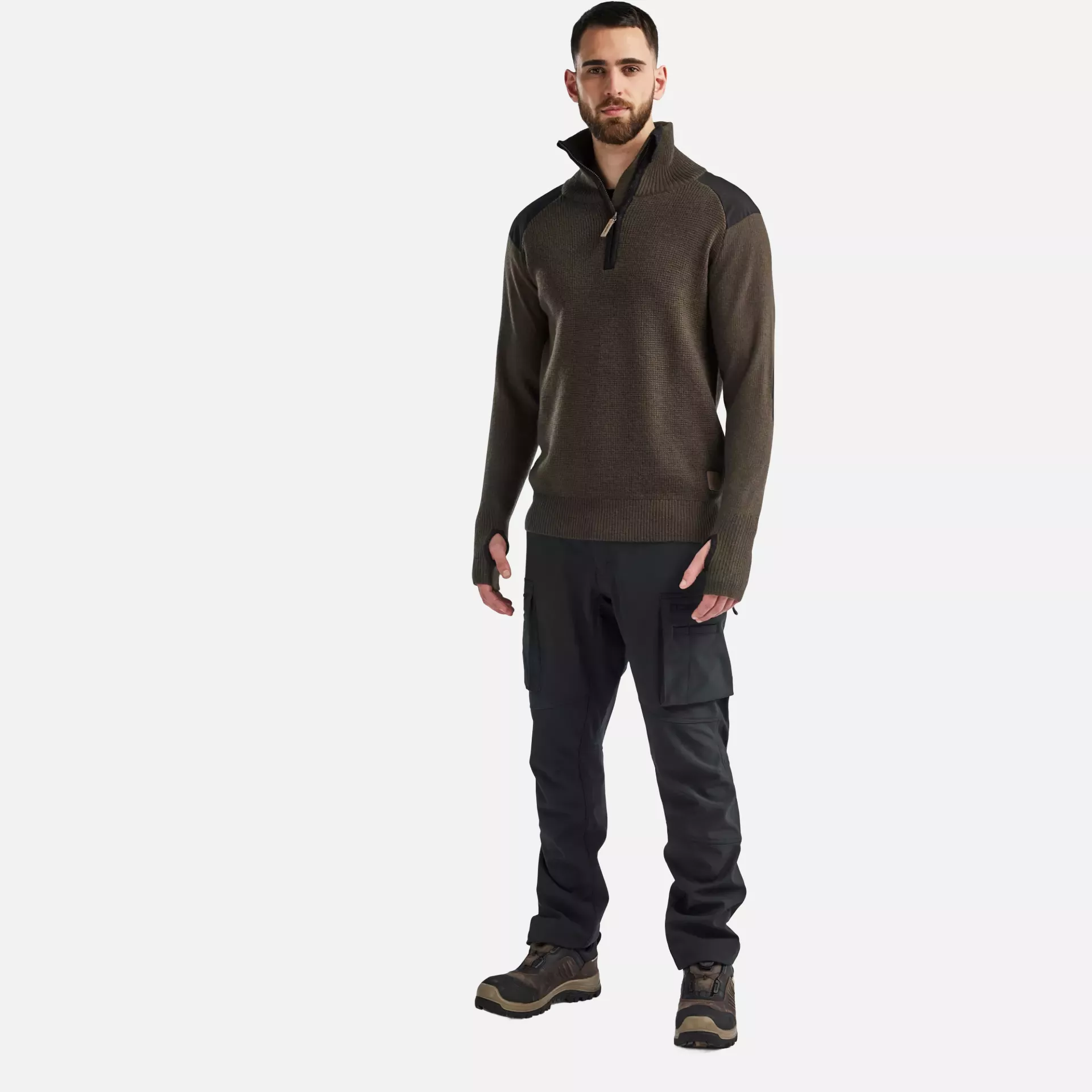 Blaklader 463010714598, Wool Sweatshirt, Dark Olive Green/Dark Grey, image 5