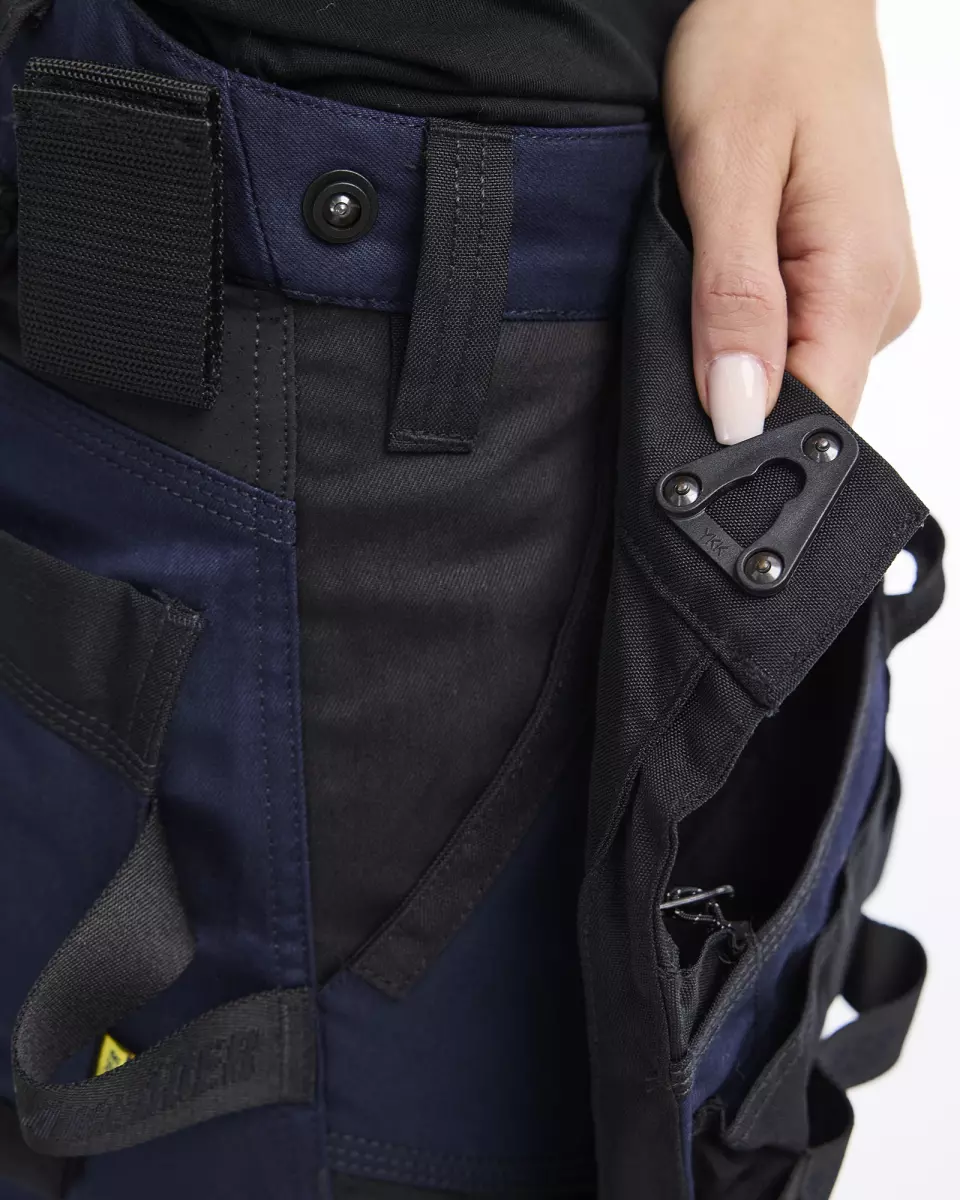 Blaklader 717011498699, STRIKER Ladies' Stretch Craftsman Work Trousers, Dark Navy Blue/Black, image 9, gallery thumbnail