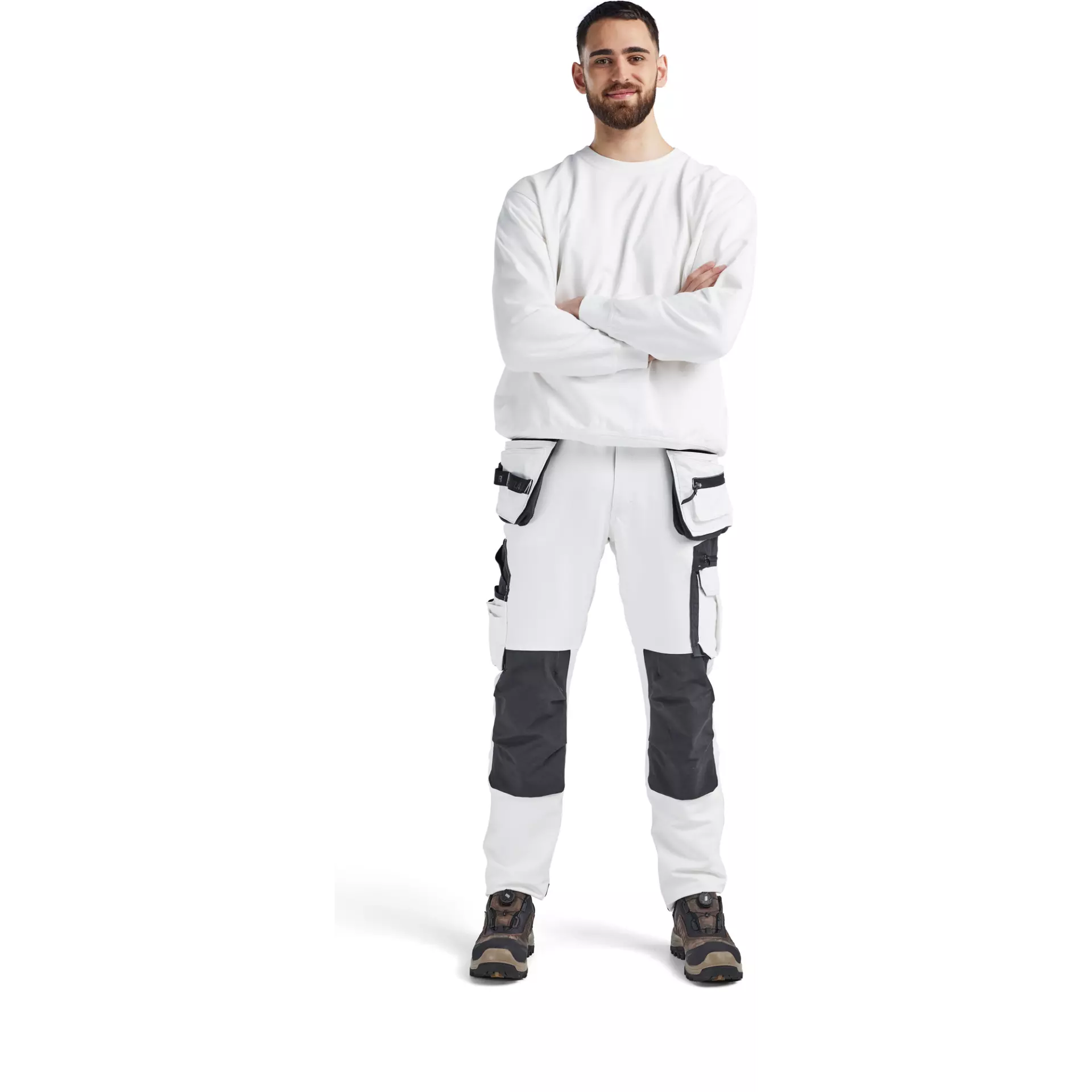 Blåkläder 107916451098, 4-Wege-Stretch Malerhose, Weiß/Dunkelgrau, image 4