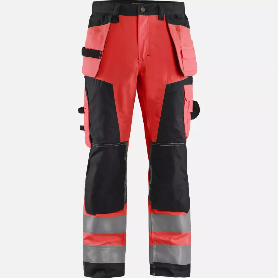 Blaklader 156818115599, High Vis Craftsman Work Trousers, Red/Black, image 1, gallery thumbnail
