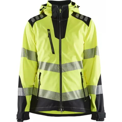 Blaklader High Vis Women's Softshell Jacket, Yellow/Black