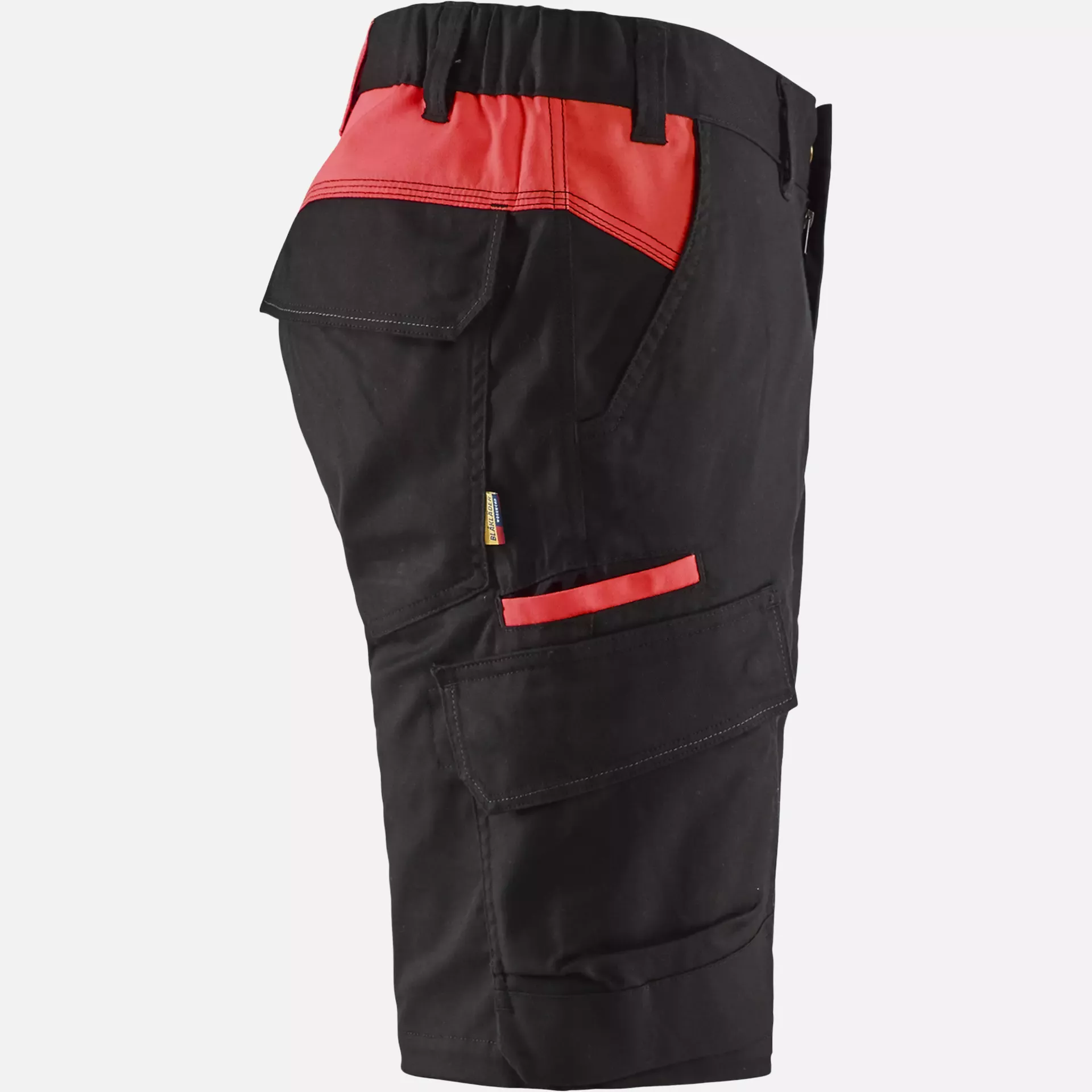 Blaklader 144618329956, Industry Stretch Shorts, Black/Red, image 2