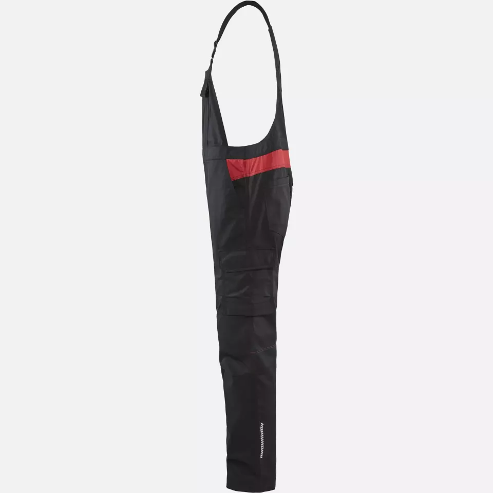 Blaklader 264418329956, Industry Bib and Brace, Black/Red, image 3, gallery thumbnail