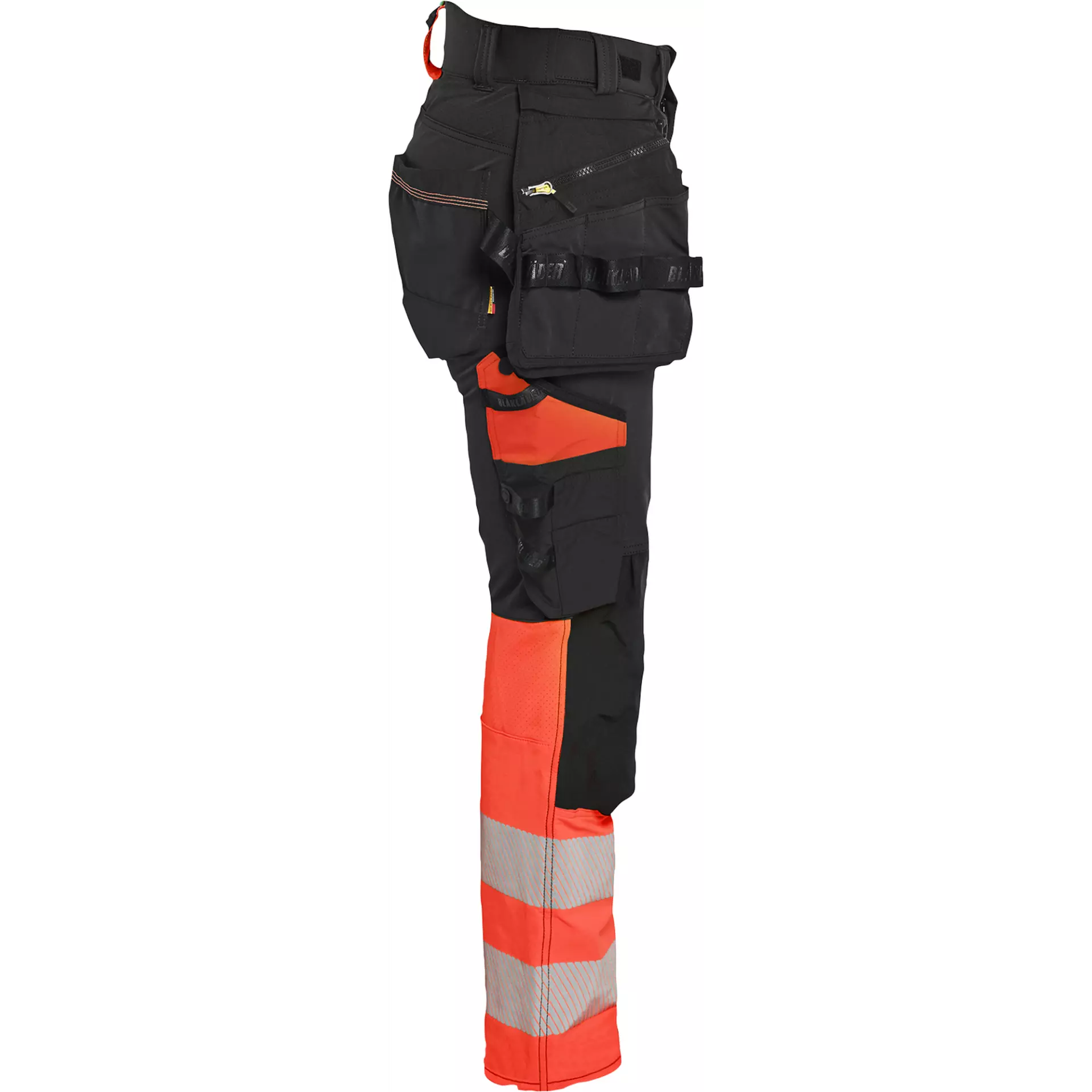 Blaklader 702516489955, High Vis Women's 4-Way Stretch Trousers, Black/High Vis Red, image 2