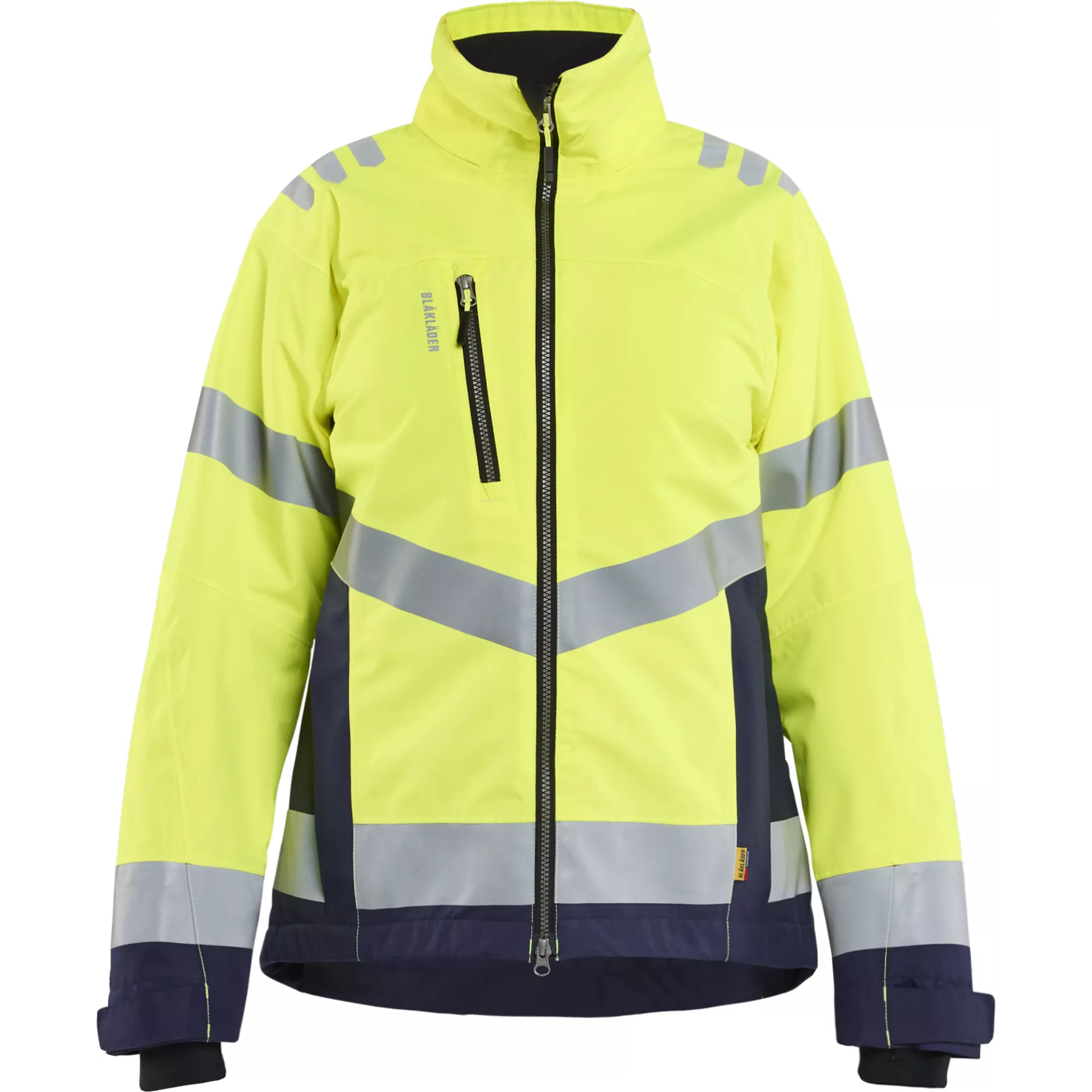 Blaklader 476219773389, Women's High Vis Winter Jacket Lightly Lined, High Vis Yellow/Navy Blue
