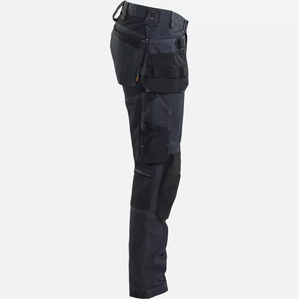 Blaklader 175011418999, Stretch Denim Craftsman Work Trousers, Navy Blue/Black, image 2, gallery thumbnail