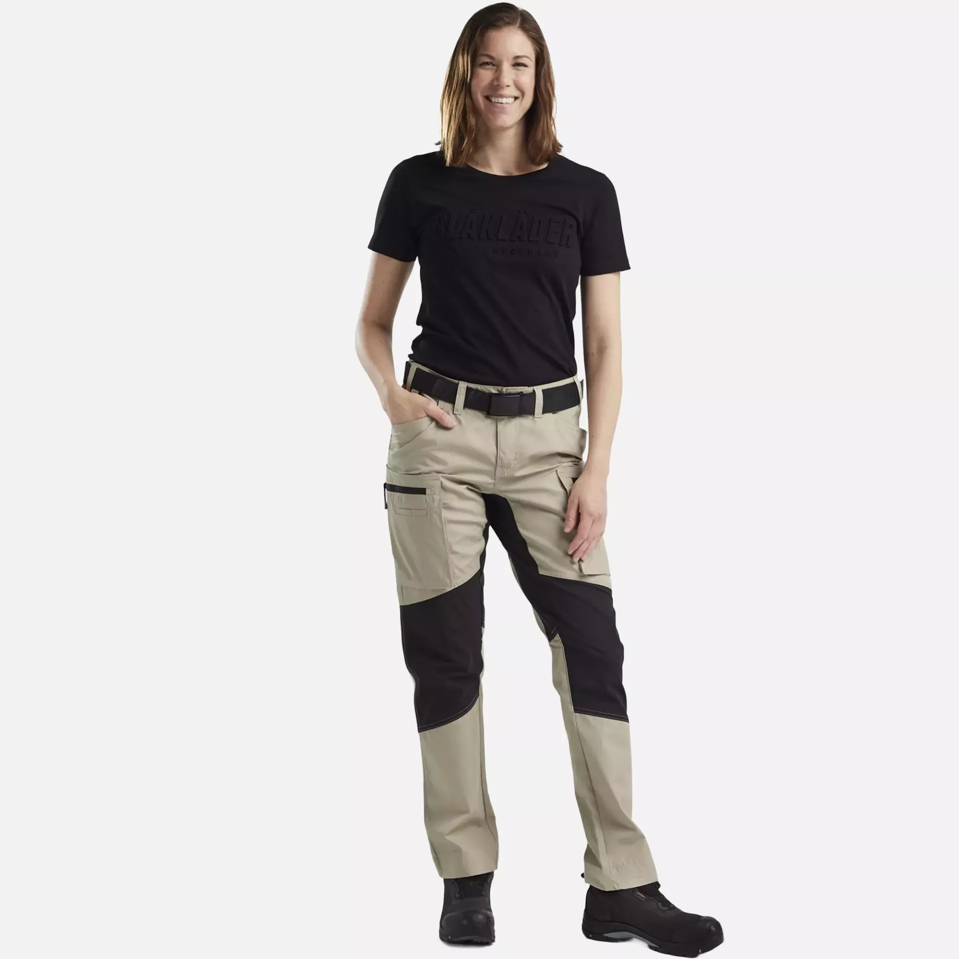 Blaklader 715918452799, Ladies Stretch Work Trousers, Stone Grey/Black, image 5