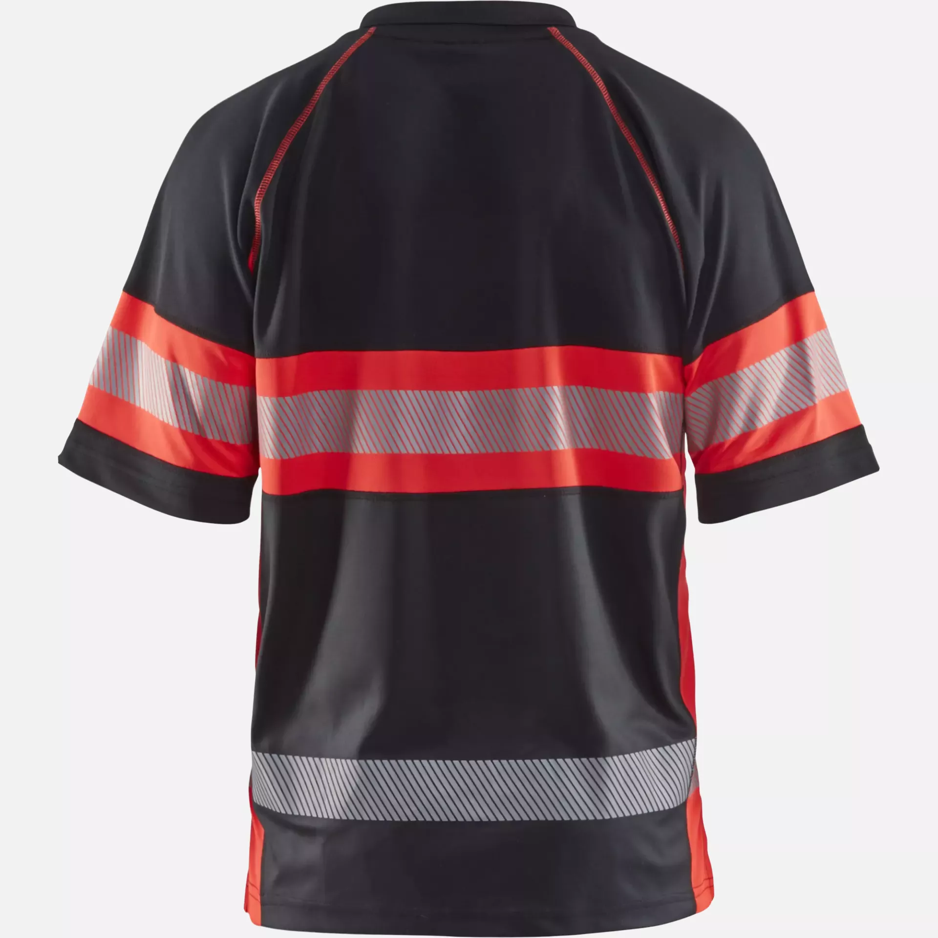 Blaklader 333810519955, High Vis UV Protection Polo Shirt, Black/High Vis Red, image 4