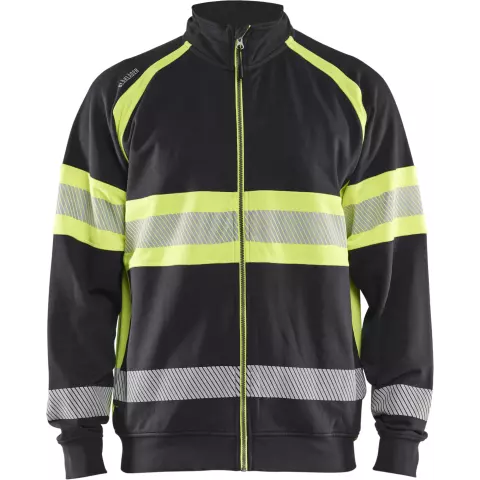 Blaklader High Vis Sweat Jacket, Black/Yellow