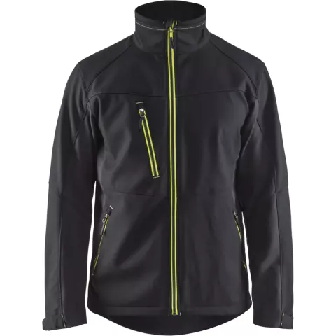 Blaklader Softshell Jacket, Black/Yellow
