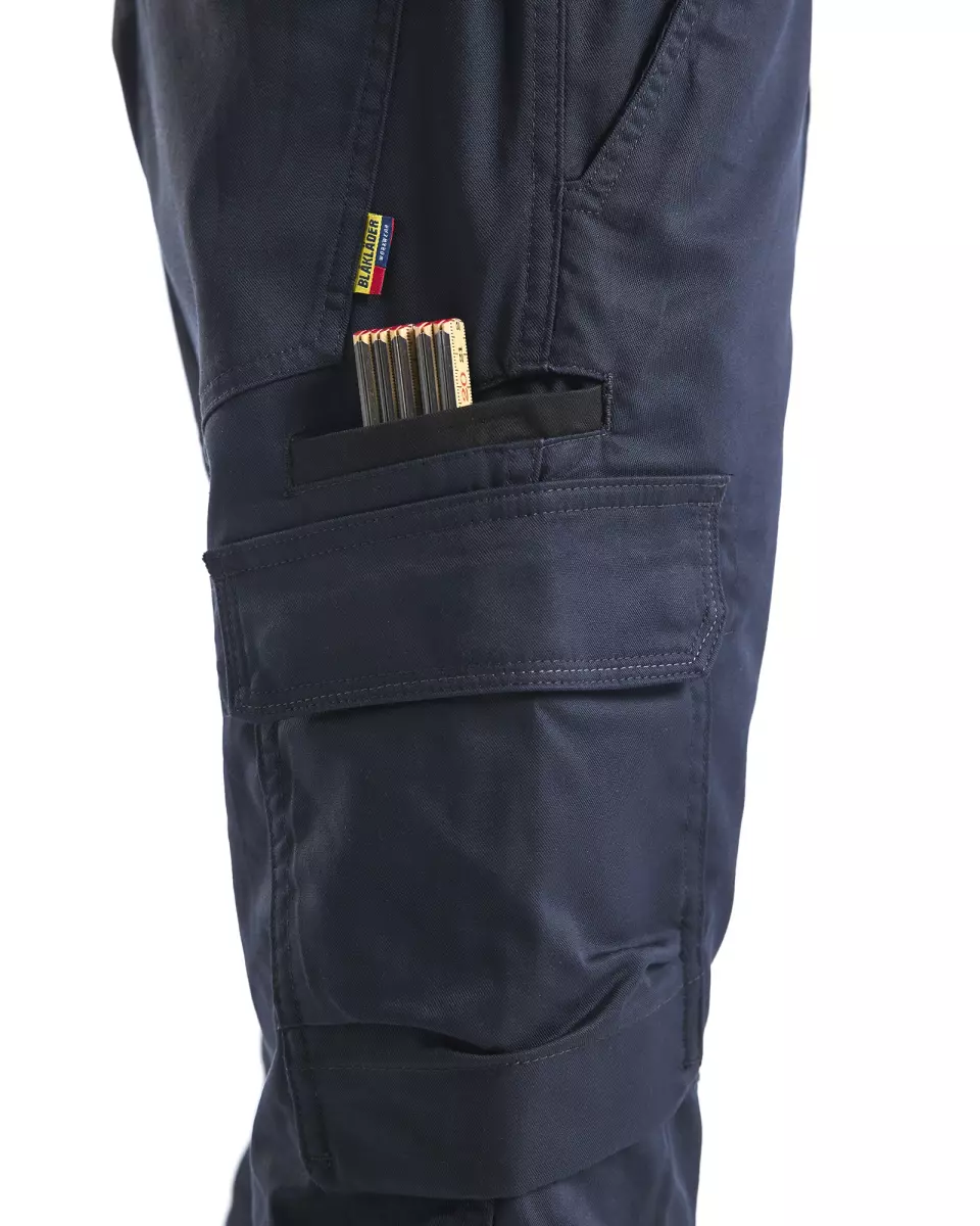 Blaklader 144818328699, Industry Stretch Work Trousers with Knee Pad Pockets, Dark Navy/Black, image 6, gallery thumbnail