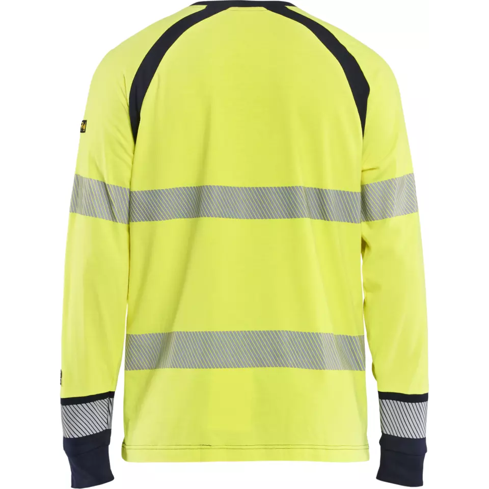 Blaklader 343617373389, Multinorm Long Sleeve T-Shirt, Yellow/Navy Blue, image 4, gallery thumbnail
