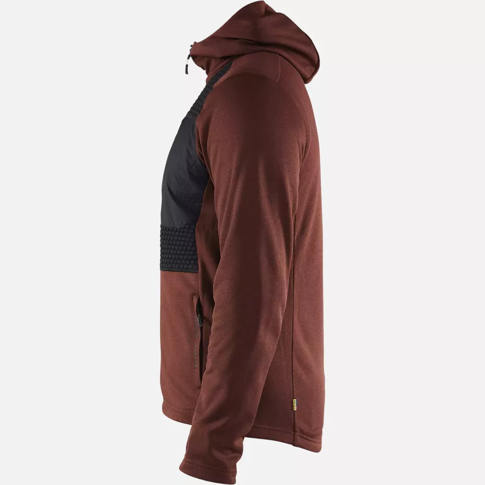 Blaklader 354025335999, Hooded Sweatshirt with Zipper, Rust Red/Black, image 3, gallery thumbnail