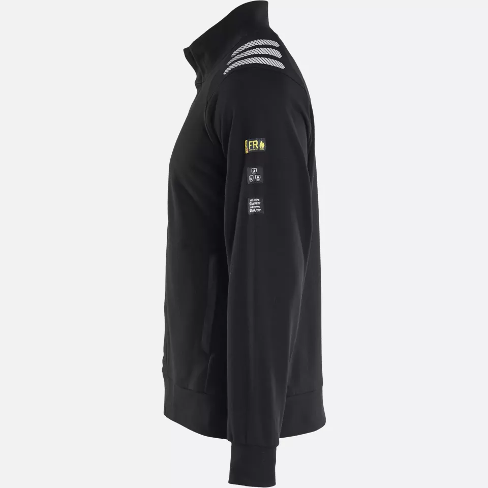 Blaklader 345317629900, Flame Resistant Sweatshirt with Zipper, Black, image 2, gallery thumbnail