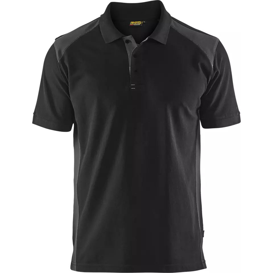 Blaklader 332410509998, Polo Shirt, Black/Dark Grey, image 1, gallery thumbnail
