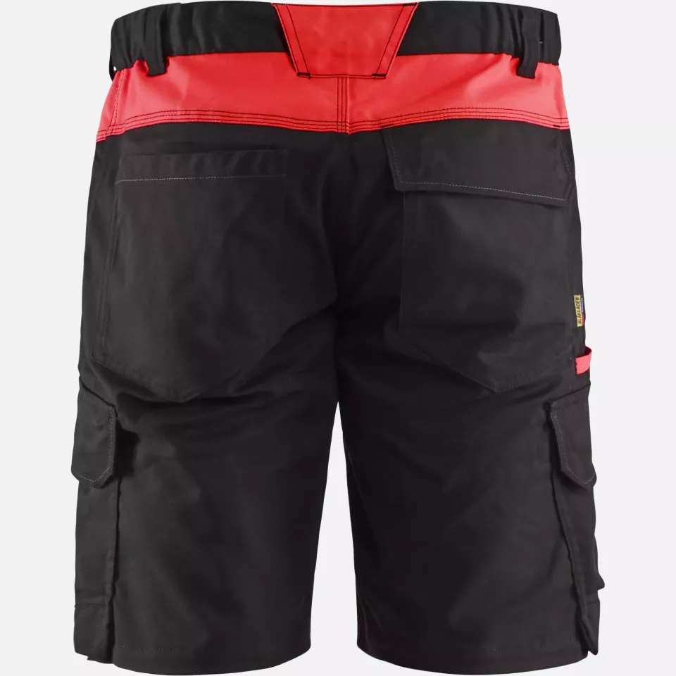 Blaklader 144618329956, Industry Stretch Shorts, Black/Red, image 4, gallery thumbnail