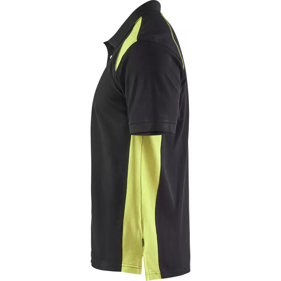 Blaklader 332410509933, Polo Shirt, Black/Yellow, image 3, gallery thumbnail
