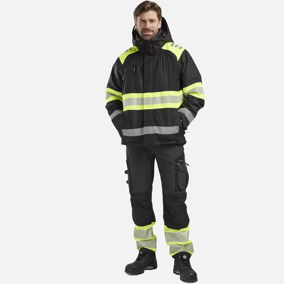 Blaklader 448019779933, High Vis Winter Jacket, Black/Yellow, image 5, gallery thumbnail