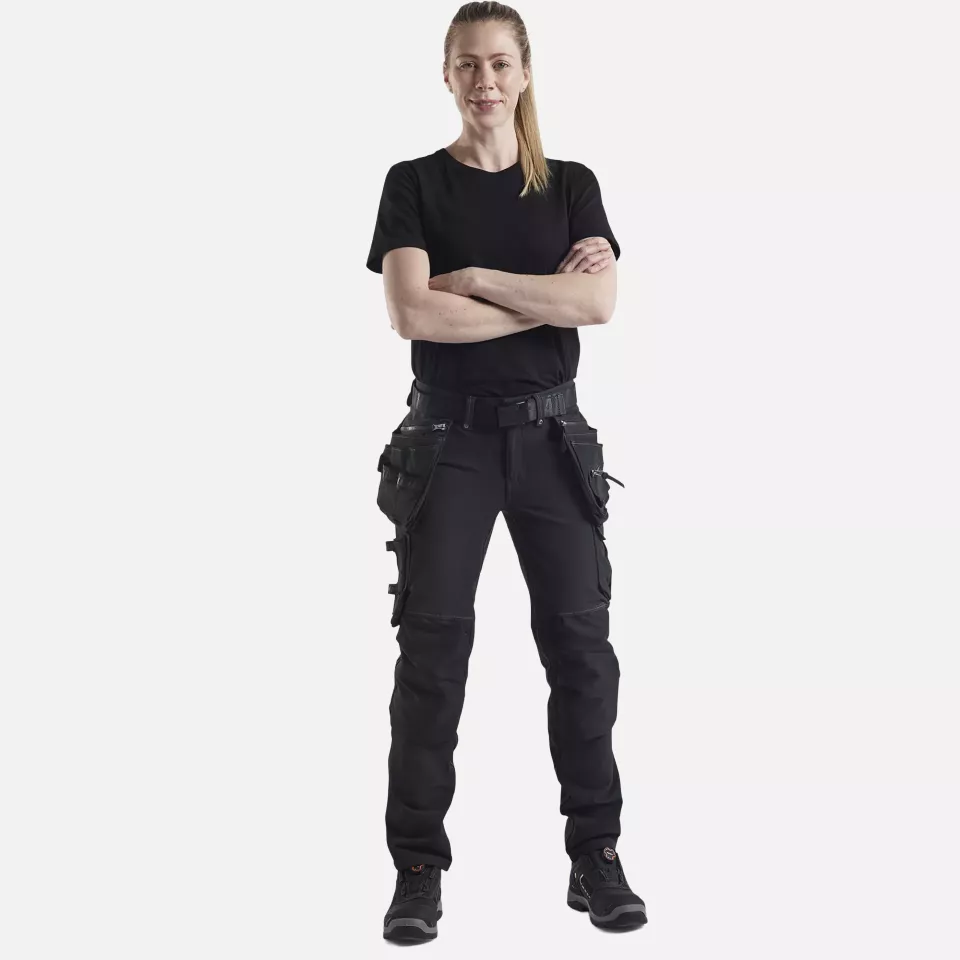 Blaklader 719816449900, Ladies 4-Way Stretch Craftsman Work Trousers, Black, image 5, gallery thumbnail
