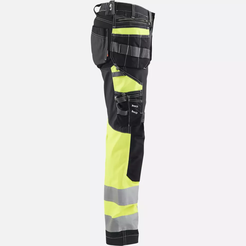 Blaklader 719613709933, High Vis Damen Stretch Arbeitshose, Schwarz/Gelb, image 2, gallery thumbnail