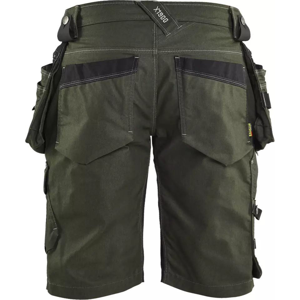 Blaklader 199211414298, X1900 Stretch Craftsman Shorts, Forest Green/Black, image 4, gallery thumbnail