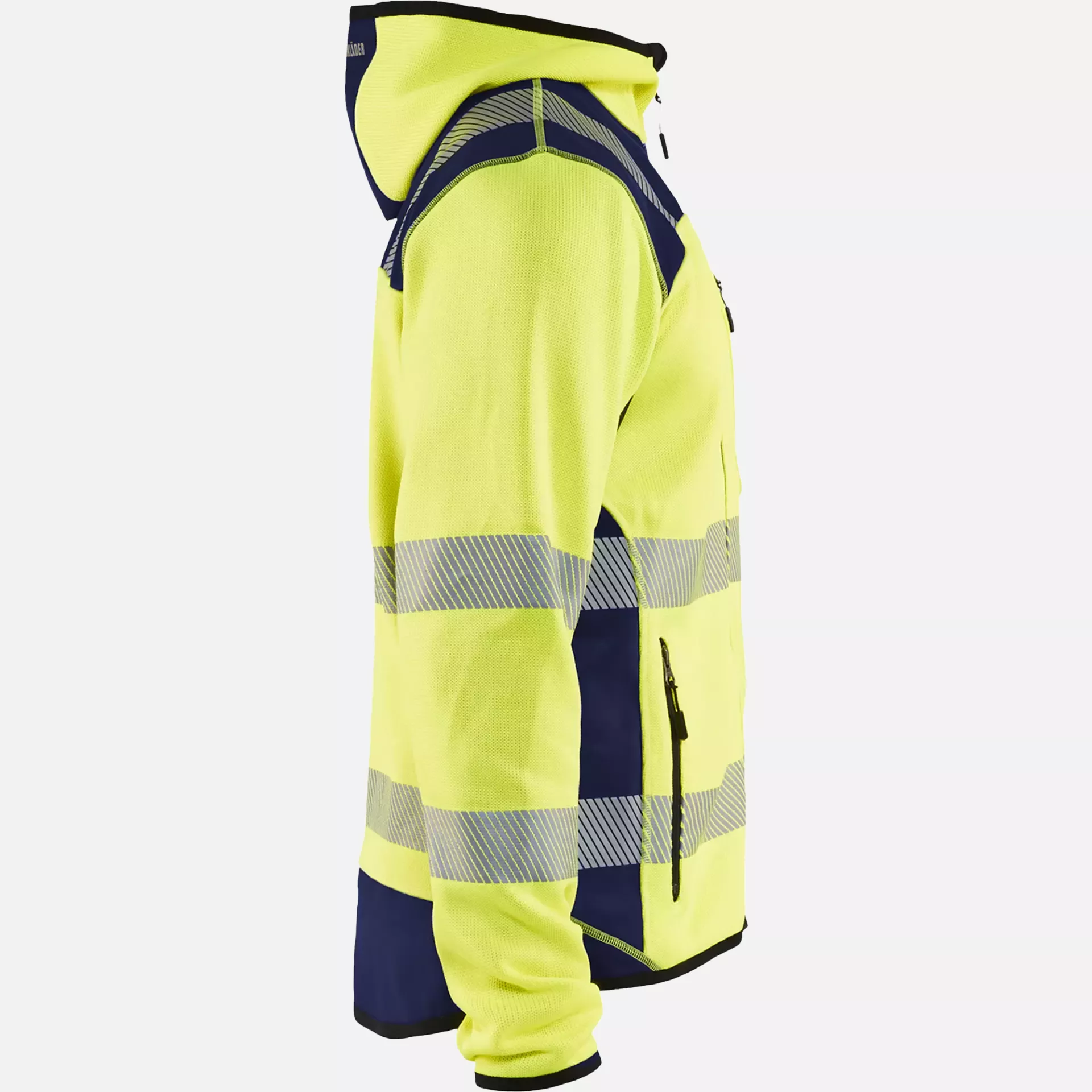 Blaklader 492321203389, High Vis Knitted Jacket, Yellow/Navy Blue, image 2