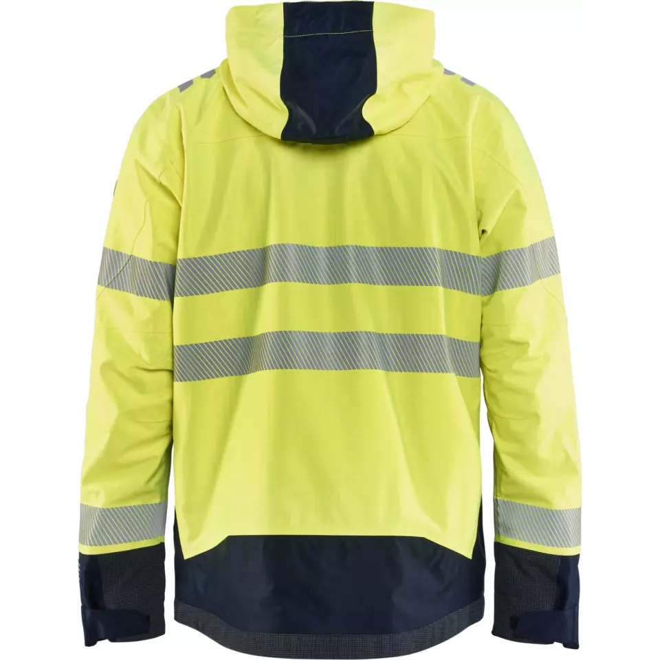 Blåkläder 408815323389, Multinorm Shell Jacket, Yellow/Navy Blue, image 4, gallery thumbnail
