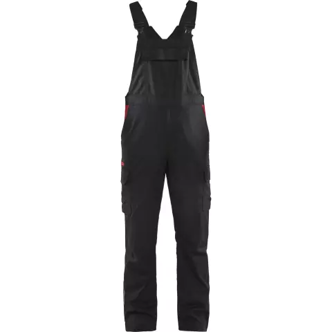 Blaklader Industry Bib and Brace, Black/Red