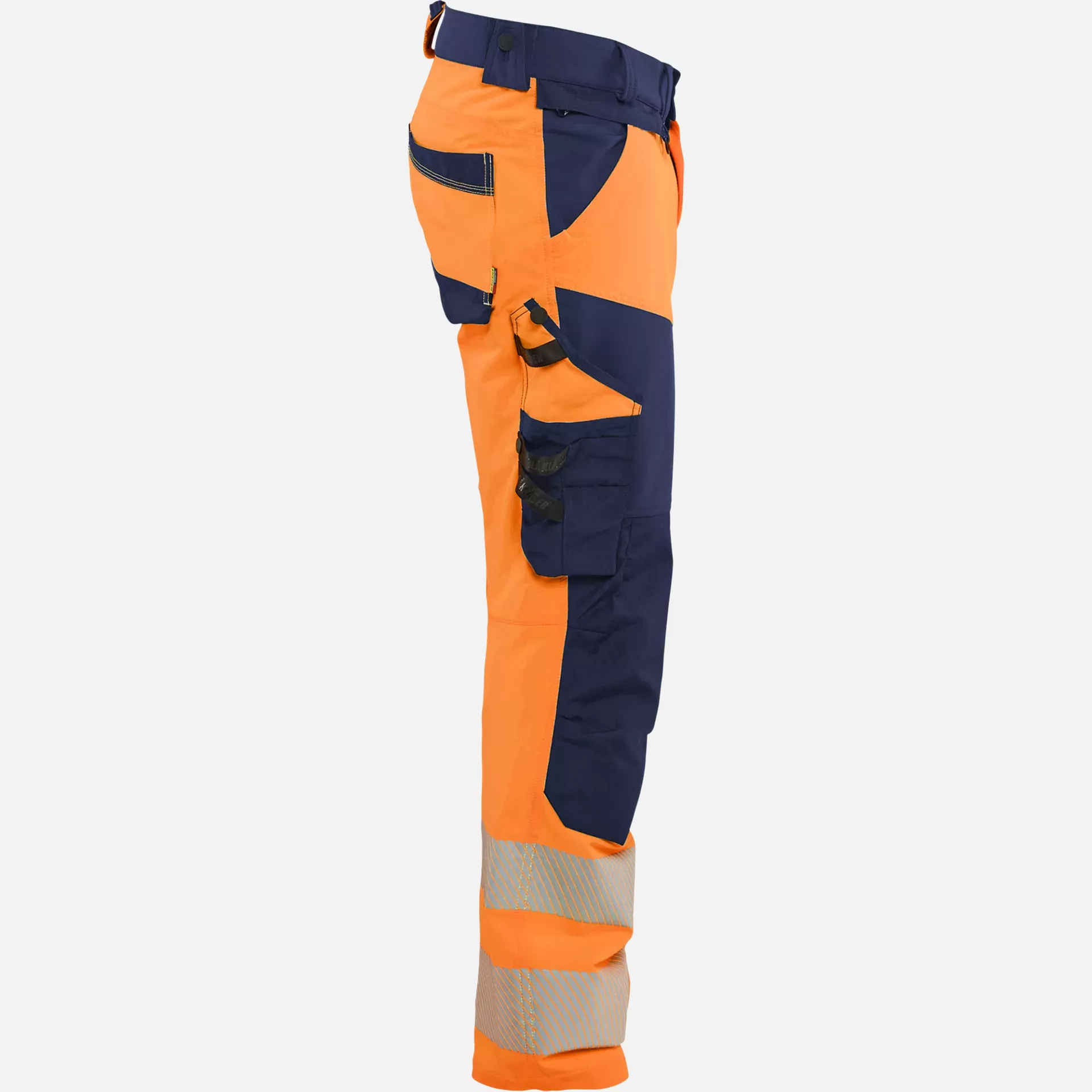 Blaklader 112416485389, Hi-Vis Work Trousers 4-Way Stretch, Hi-Vis Orange/Navy Blue, image 2