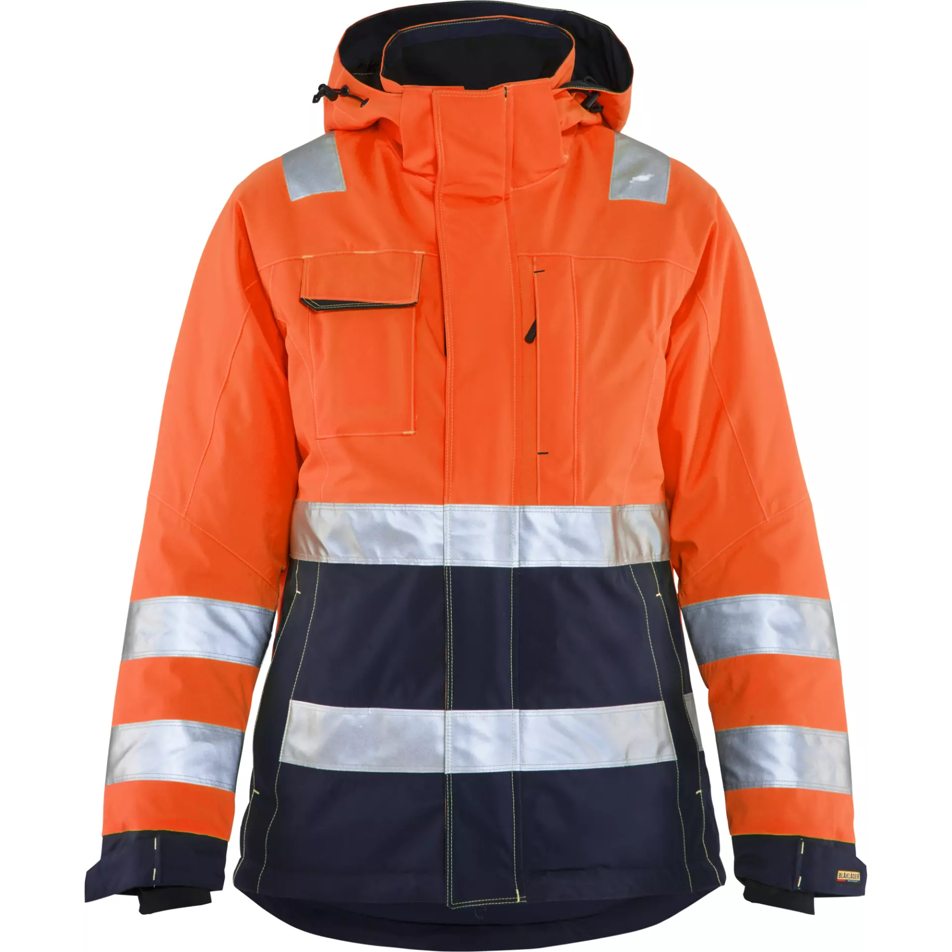 Blaklader 487219875389, High Vis Ladies Winter Jacket, Orange/Navy Blue