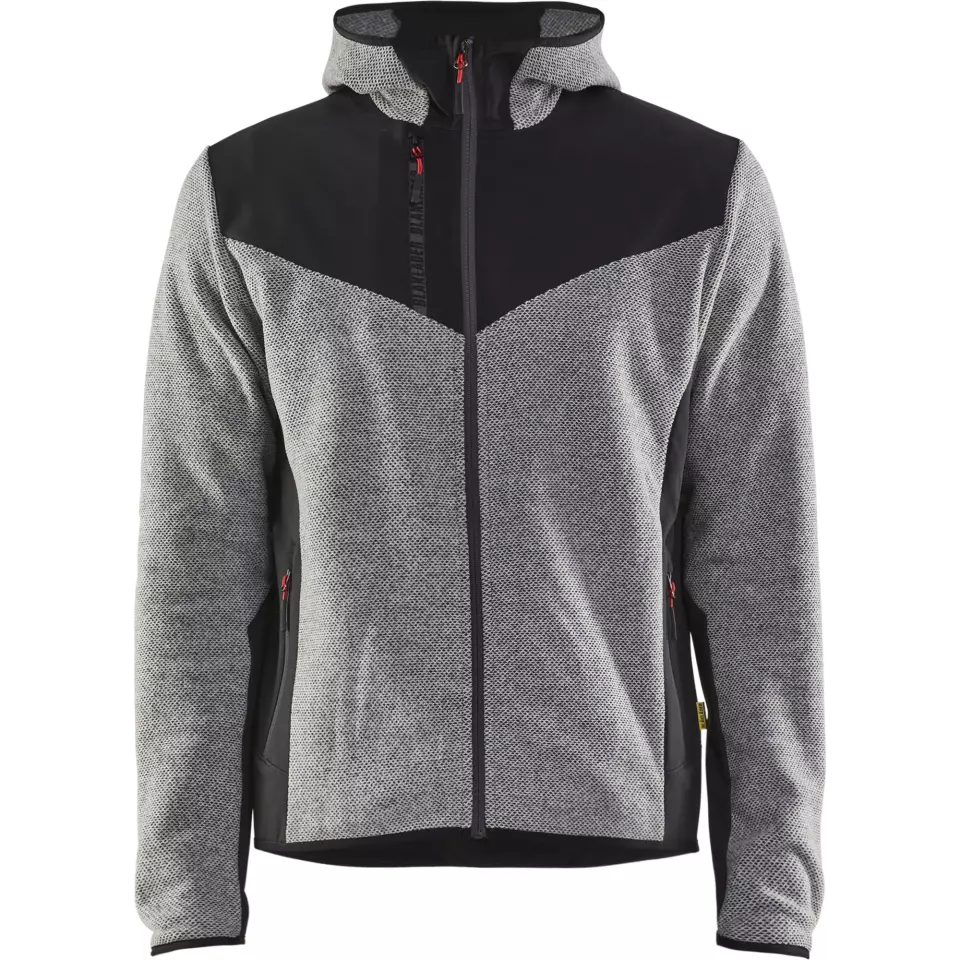 Blåkläder 594025369099, Softshell Knit Jacket, Grey Melange/Black, image 1, gallery thumbnail