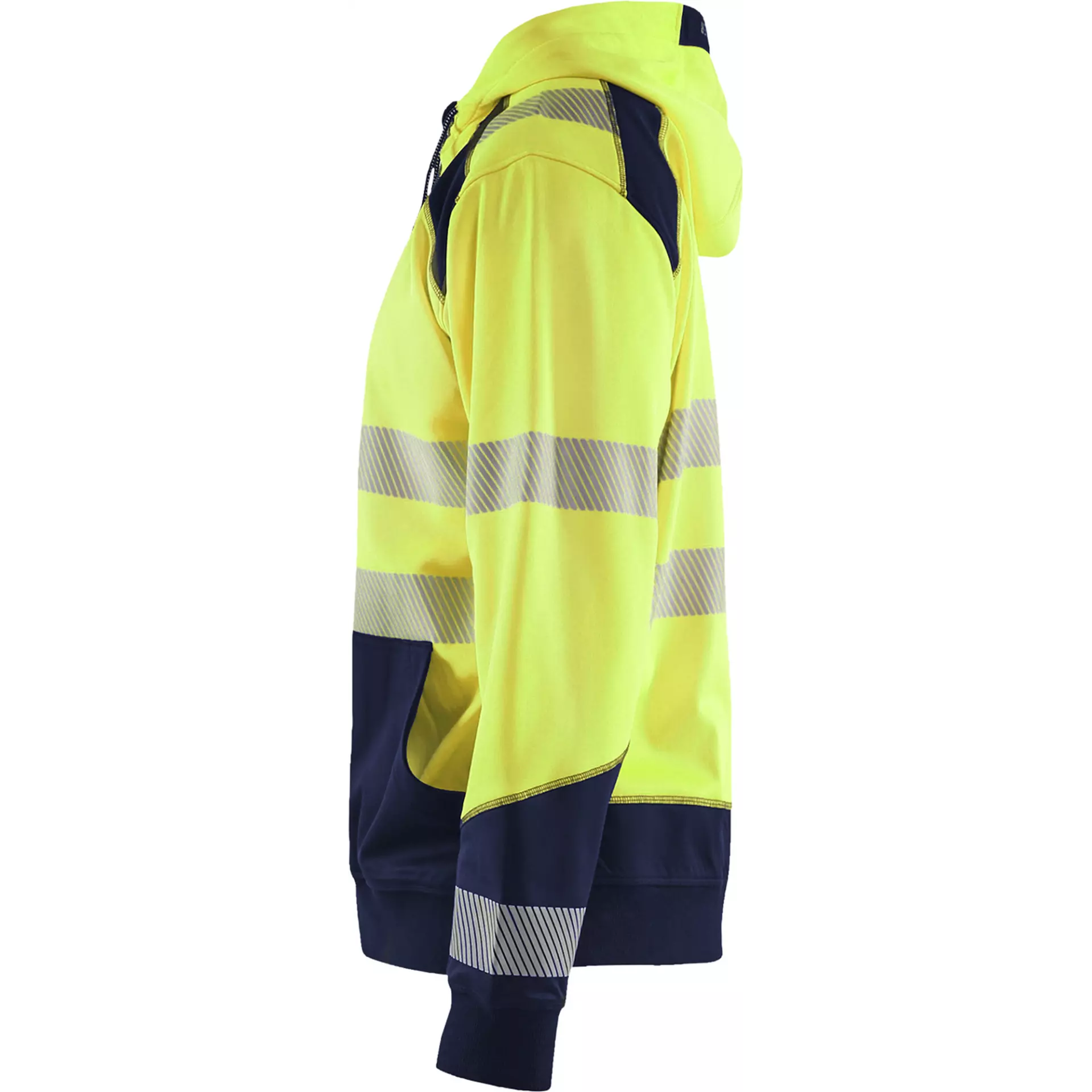 Blåkläder 354625283389, High Vis Hooded Sweatshirt, Yellow/Navy Blue, image 3