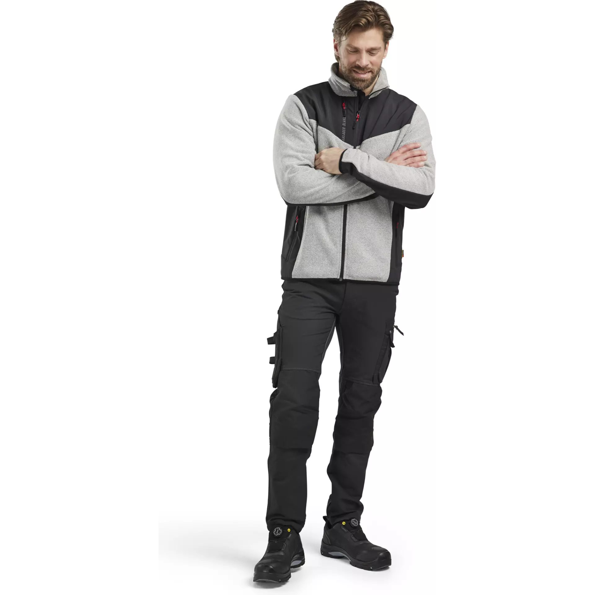 Blåkläder 594225369099, Softshell Knit Jacket, Grey Melange/Black, image 5