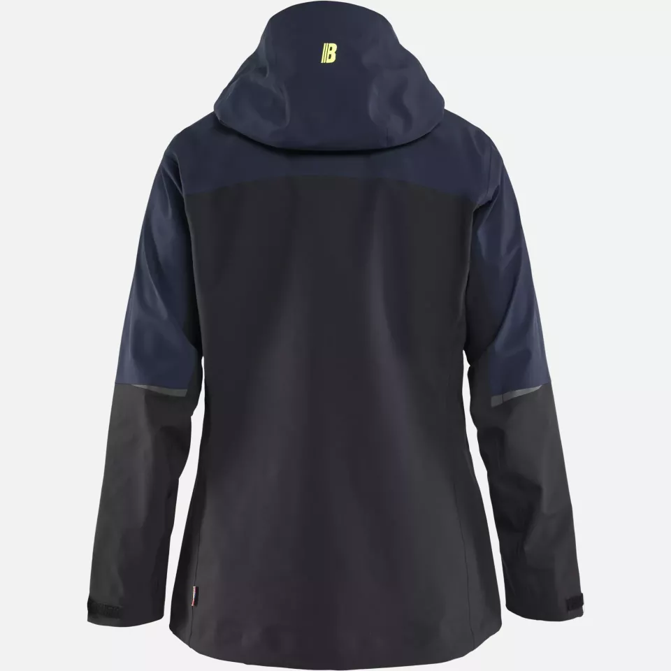 Blaklader 470819168633, Striker Ladies Stretch Shell Jacket, Dark Navy/High Vis Yellow, image 4, gallery thumbnail