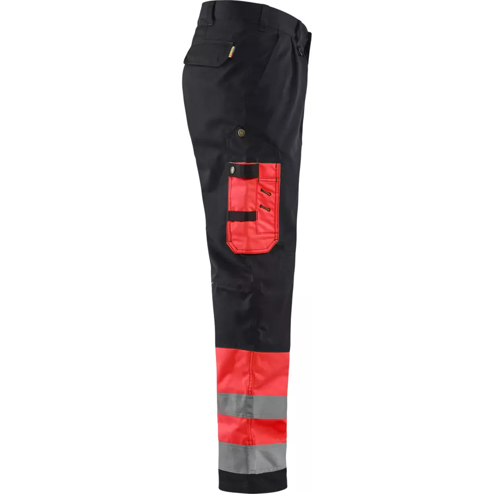 Blåkläder 158418605599, High Vis Work Pants, Red/Black, image 2, gallery thumbnail