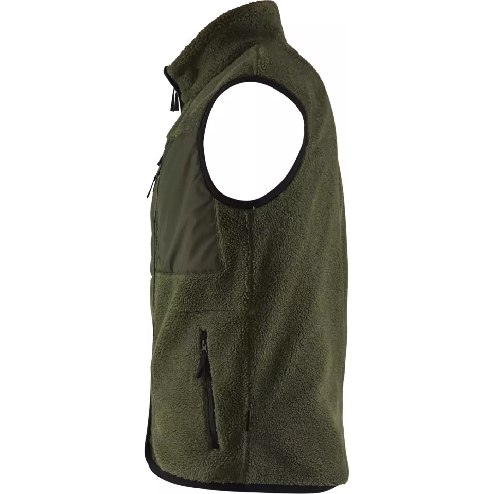 Blaklader 382029554109, Pile Vest, Autumn Green, image 3, gallery thumbnail