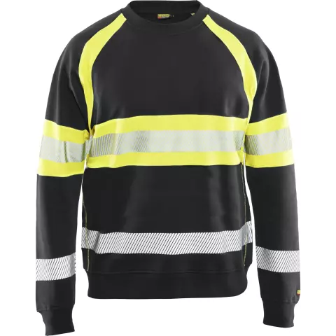 Blaklader High Vis Sweatshirt, Black/Yellow