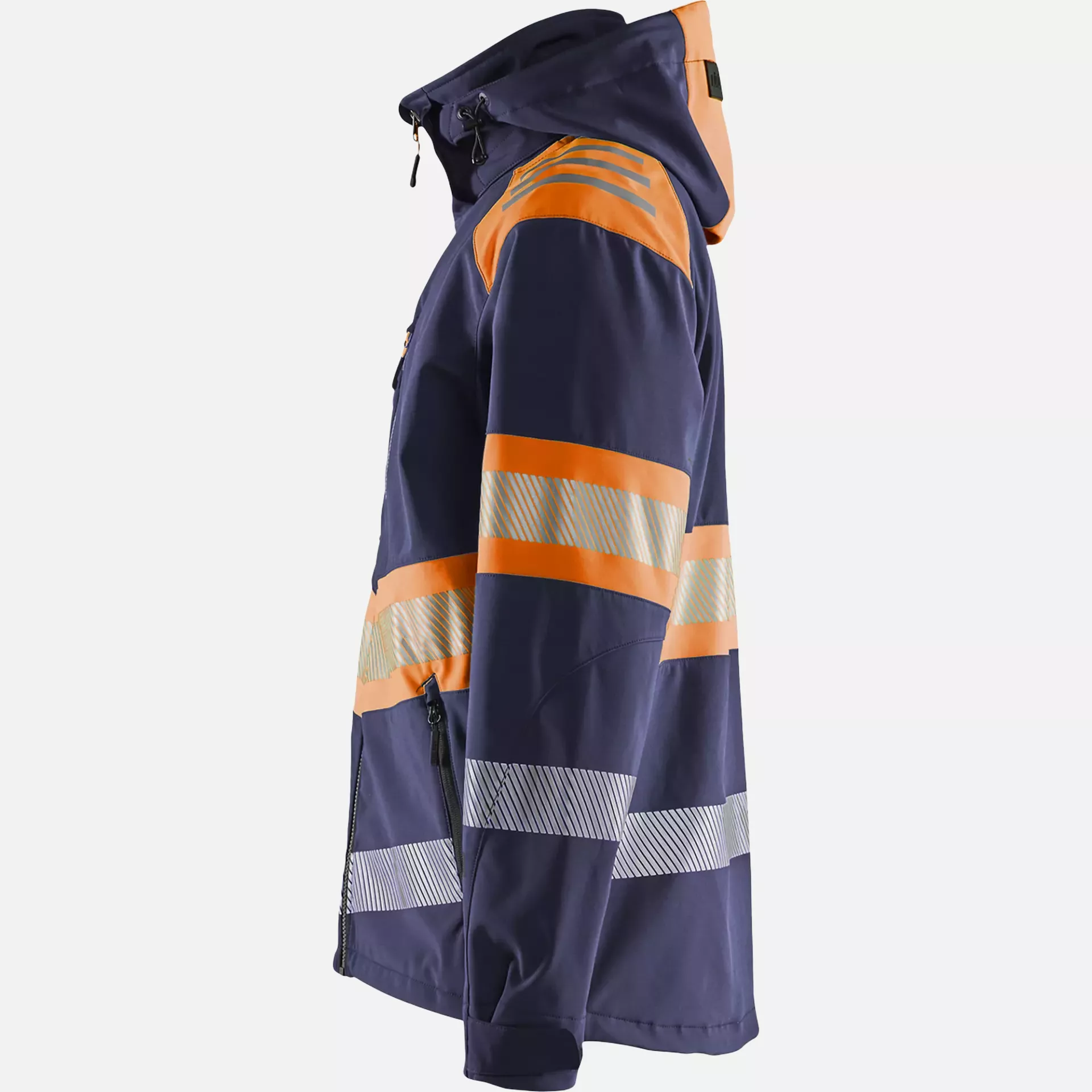 Blaklader 449425138953, High Vis Softshell Jacket, Navy/Orange, image 3