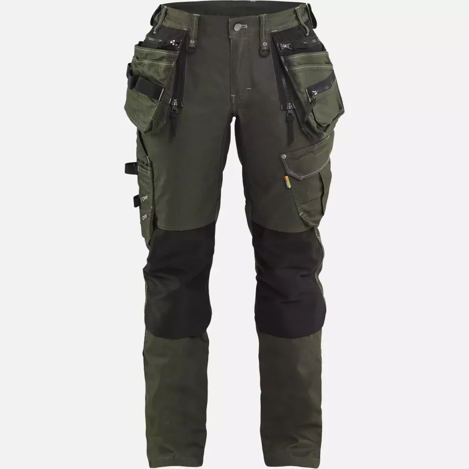 Blaklader 799011414298, X1900 Ladies Stretch Craftsman Work Trousers, Forest Green/Black, image 1, gallery thumbnail