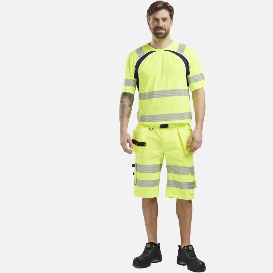 Blaklader 158618113300, High Vis Stretch Shorts, Yellow, image 5, gallery thumbnail