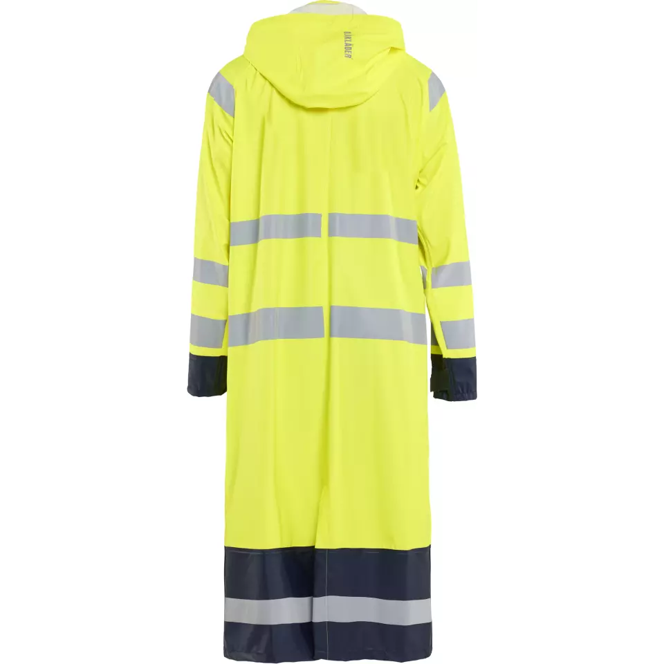 Blaklader 432520003389, High Vis Raincoat, Yellow/Navy, image 4, gallery thumbnail
