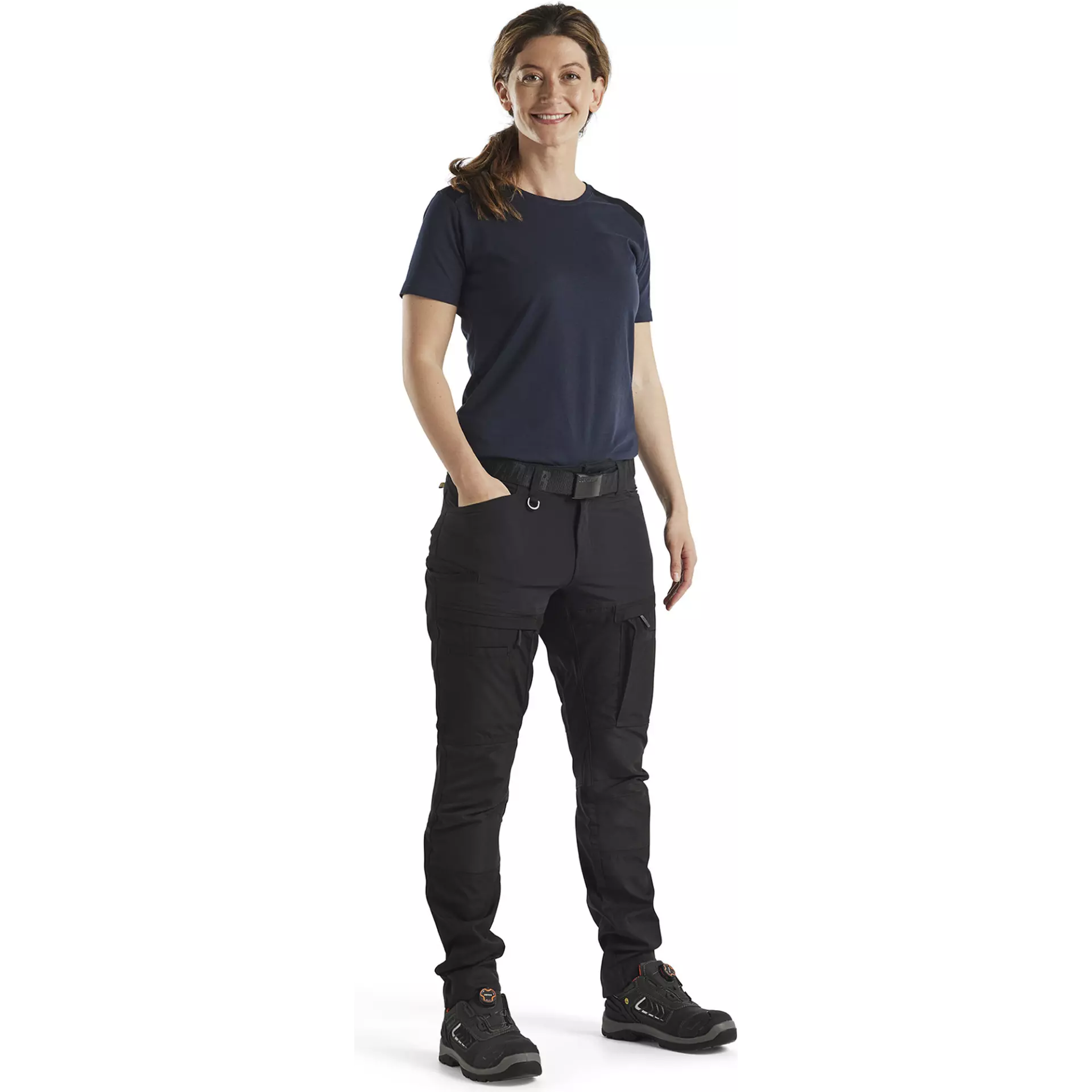 Blaklader 716618459998, Damen Stretch Servicehose, Schwarz/Dunkelgrau, image 4