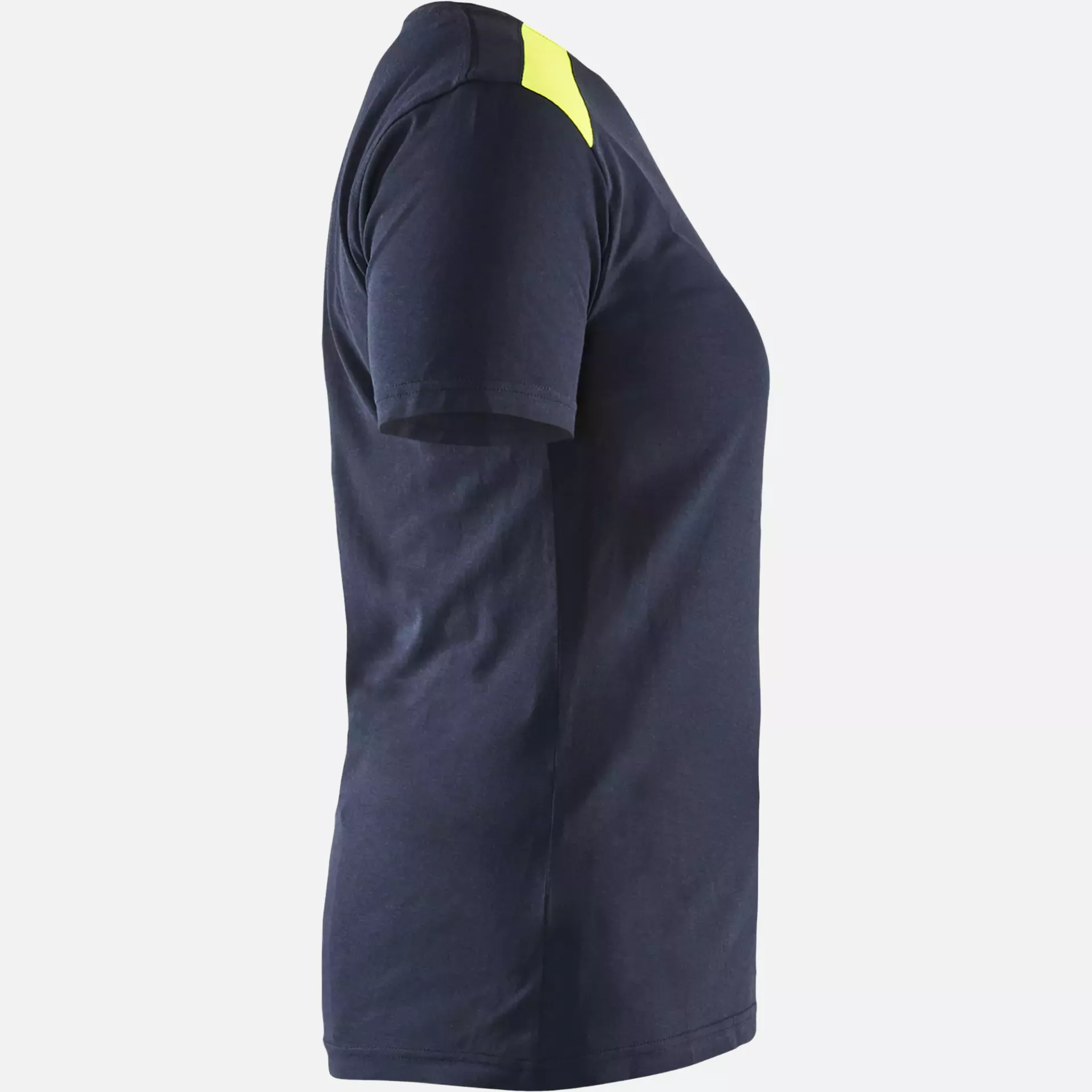 Blaklader 347910428633, Ladies T-Shirt, Dark Navy/Yellow, image 2